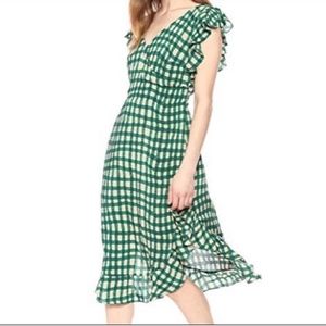 Anthropolpgie• Tracy Reese dress Green Plaid size small, gently worn